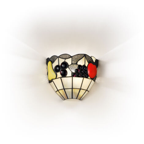 Applique Tiffany Vetro Multicolor Chiaro 1 Luce E27
