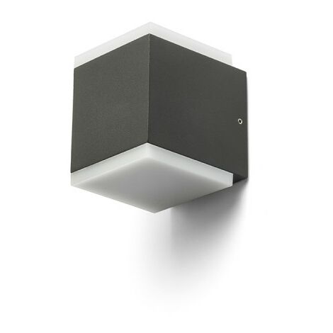 Applique TIRAS II gris anthracite acrylique 230V LED 2x6W IP54 3000K