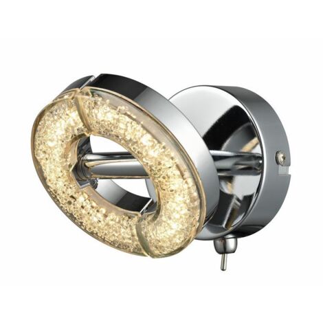 Applique tonda cromata Semic LED 2x3W Reality REA823902-06