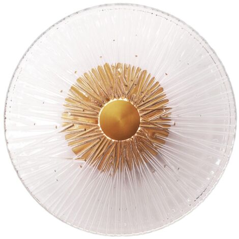 Applique tonda vetro trasparente oro Allure LED 5W Maxlight