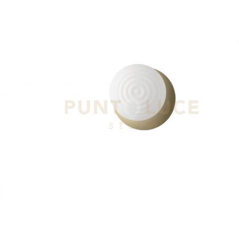 APPLIQUE TONDO BASE ORO VETRO OPACO 1 LUCE ATTACCO E14