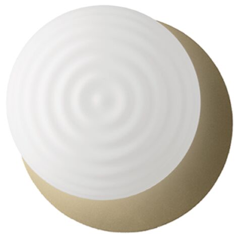 Applique TONDO D23 cm in vetro soffiato e metallo verniciato Oro
