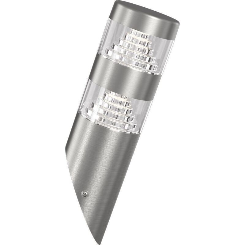 Arum Lighting – Applique torche NORA INOX LED 1000 lumens IP44 – 9W 230V – Installation facile sur surfaces extérieures – Durée de vie 20 000 heures