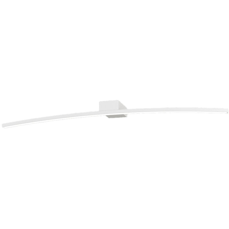 Image of Top-light - Applique Moderna Curved Metallo Bianco Diffusore Bianco Led 11,2W Calda 70Cm - Bianco