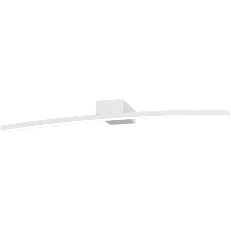 Image of Applique Moderna Curved Metallo Bianco Diffusore Bianco Led 6W Calda 50Cm - Bianco