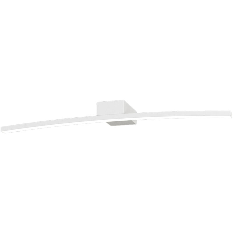 Image of Applique Moderna Curved Metallo Bianco Diffusore Bianco Led 6W Naturale 50Cm - Bianco