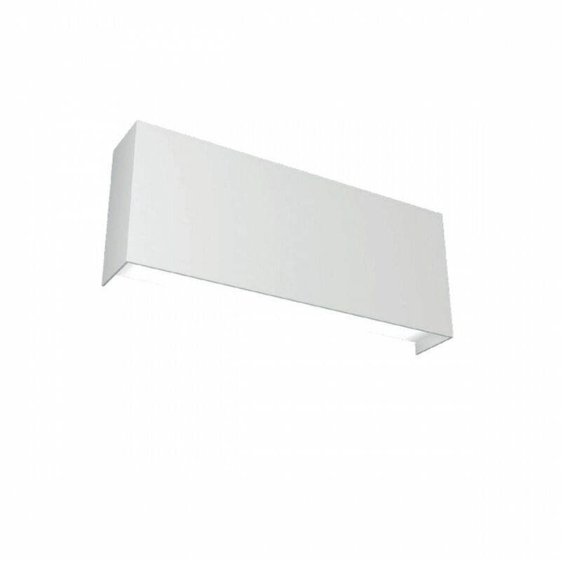 Image of Applique moderno top light wally 1138 a 30 2g11 led metallo lampada parete, finitura metallo bianco - Bianco