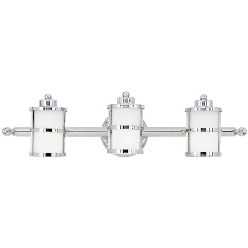 ELSTEAD Applique Tranquil Bay, chrome et verre, 3 ampoules