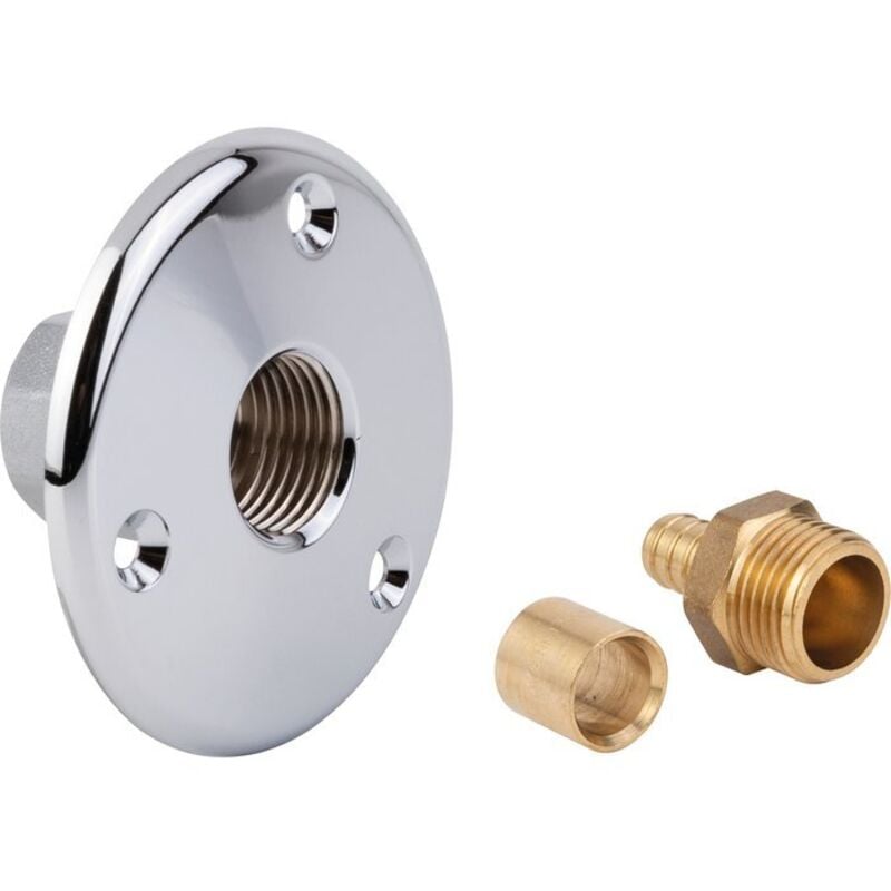 Watts - Applique traversée de cloison diamètre 12 Femelle 15x21 chromée