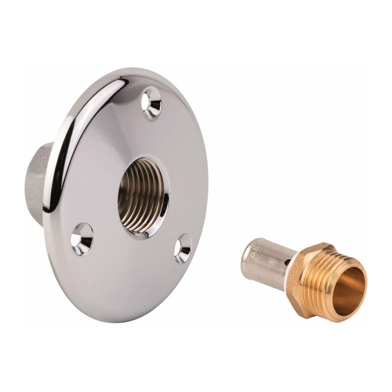 Applique traverse cloison chromée