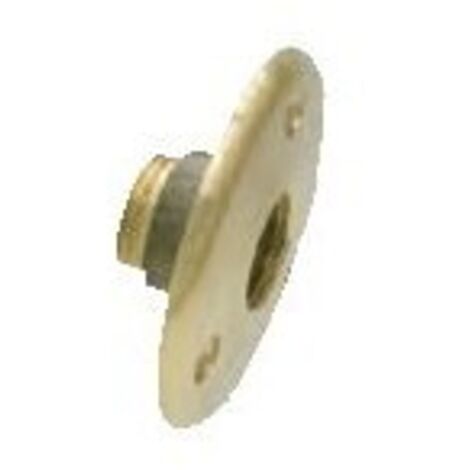 Applique traversée de cloison pour robinetterie laiton brut femelle 1/2 - WATTS