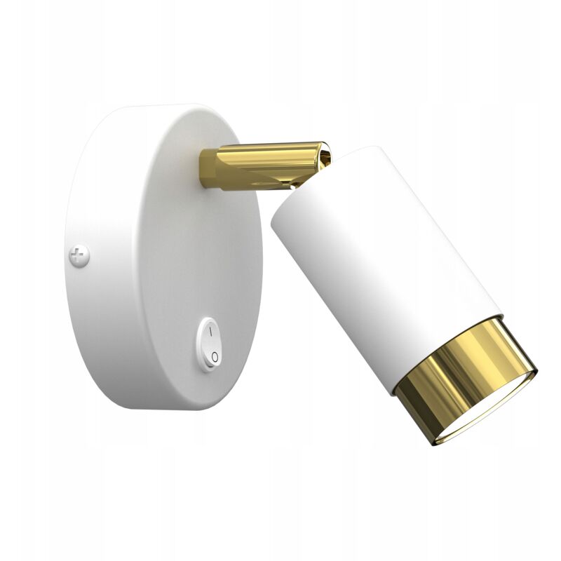 Applique tube en or blanc avec interrupteur Ewilight TUBE LUX 1x GU11 mobile