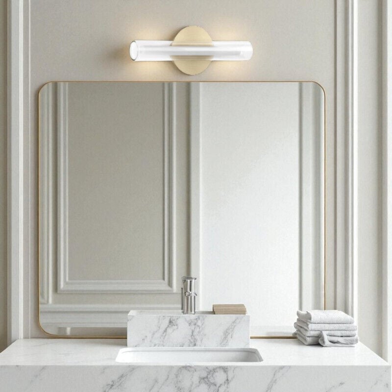 Millumine - Applique Tube Led Design Oslo Laiton Et Verre