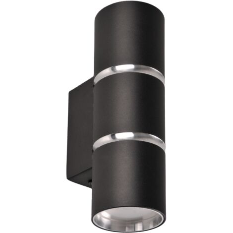 Applique tubo nera in alluminio 2xGU10 BAMBOO Polux 324344