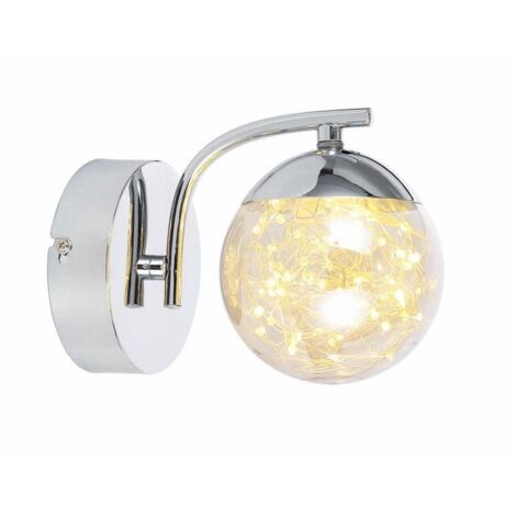 Applique Universe sfera vetro ambra LED 4W Reality