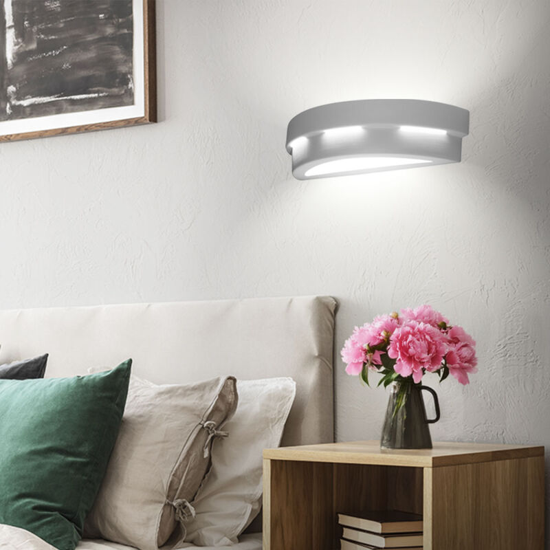 Applique Up and Down Applique en céramique verre dépoli blanc Lampe de salon, lampe d'entrée