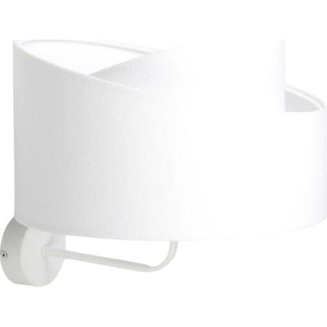 Applique velours design ambiance douce compatible LED chambre enfant - Blanc velours microfibre intérieur blanc