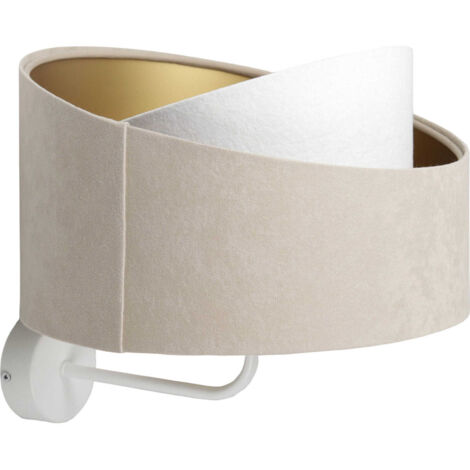 Applique velours doré design moderne pour ambiance chaleureuse - Marron velours avec intérieur doré
