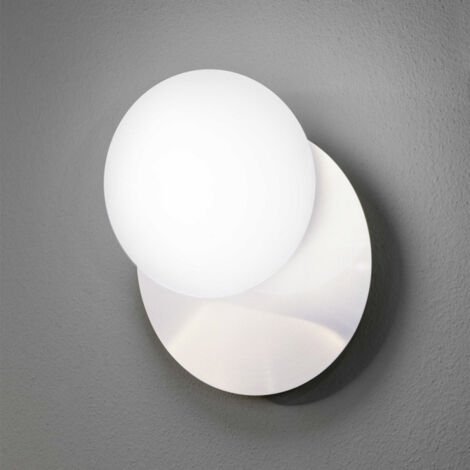 Applique verre et métal blanc Ninfea