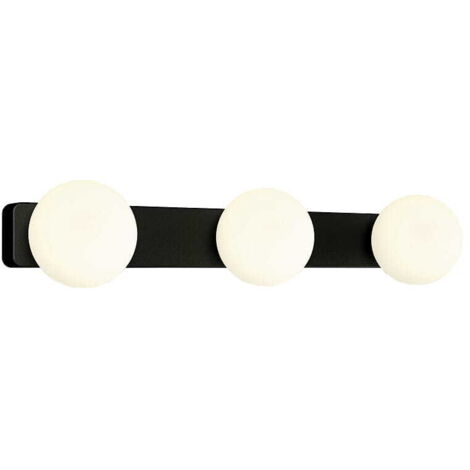 Applique verre Nowodvorski Brazos noire IP44 40cm 3xG9