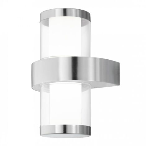 Applique verticale rectiligne Beverly 1 LED H27 cm IP44 - Inox - Gris
