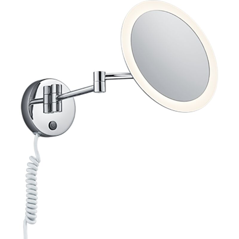 Applique, view incl. 1 x LED,SMD,3,0 WATT,3000K,280 lm. acryl, blanc, corps: metal, chrome Ø:21,6CM, P:36,0CM IP44,ON/OFF - Trio