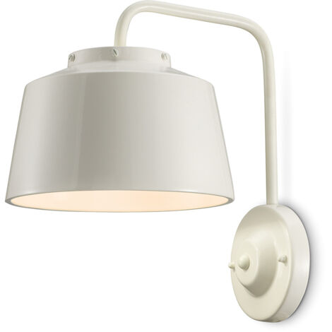 Applique Vintage 50'S Ferro E Ceramica Crema 1 Luce E27