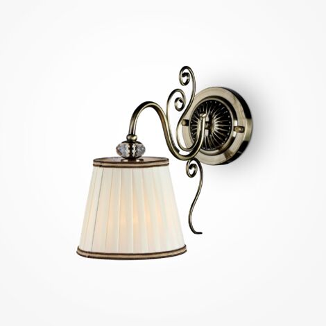 Applique vintage bronzo con paralume bianco Maytoni ARM420-01-R