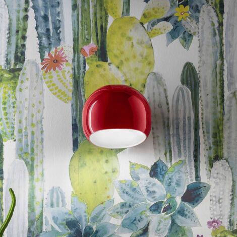 Applique Vintage Decò Ayrton Ceramica Azzurro 1 Luce E27