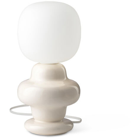 Applique Vintage Decò Copacabana Ceramica Bianca 1 Luce E27