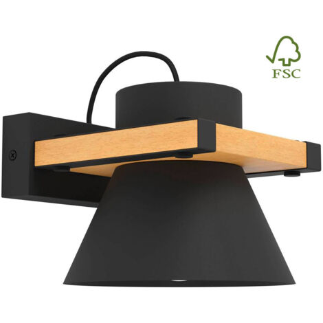 Applique Vintage Maccles Acciaio Nero 1 Luce E27