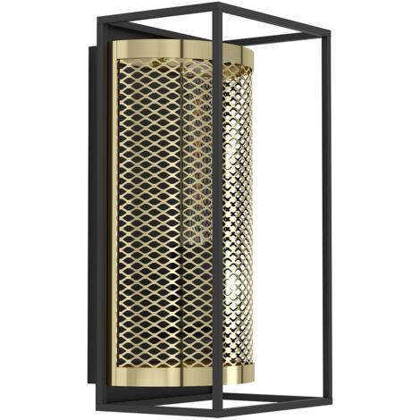 Applique Vintage Nohales Acciaio Nero 1 Luce E27
