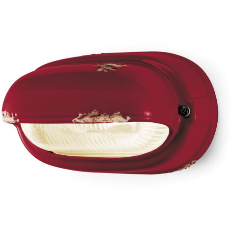 Applique Vintage Orizzontale Ceramica Bordeaux 1 Luce E27