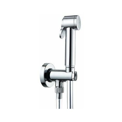 Applique WC avec arrêt et douchette à impulsion - Chromé
