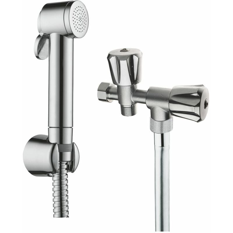 Applique wc douchette à impulsion - Chromé