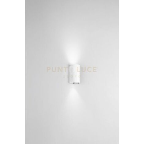 APPLIQUE ZENO ROUND BIANCO 2 LUCI ATTACCO GU10 IP65 BIEMISSIONE