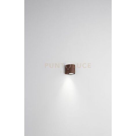 APPLIQUE ZENO ROUND CORTEN 1 LUCE ATTACCO GU10 IP65 H.8CM