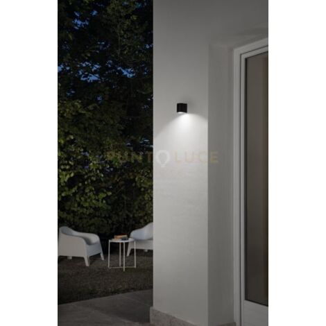 APPLIQUE ZENO ROUND NERO 1 LUCE ATTACCO GU10 IP65 H.8CM