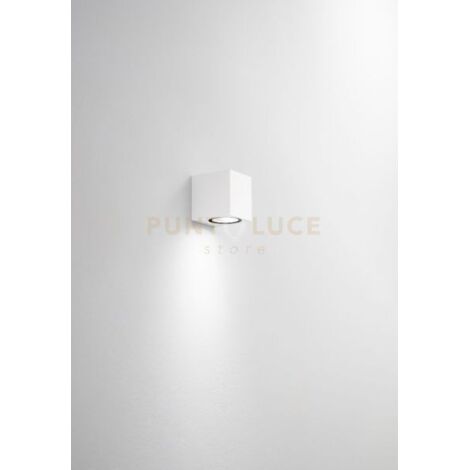 APPLIQUE ZENO SQUARE BIANCO 1 LUCE ATTACCO GU10 IP65 H.8CM
