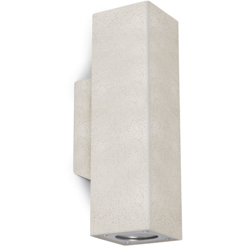 Cristher - Applique stone Square IP65 GU10 2x12W up-down Concrete blanco