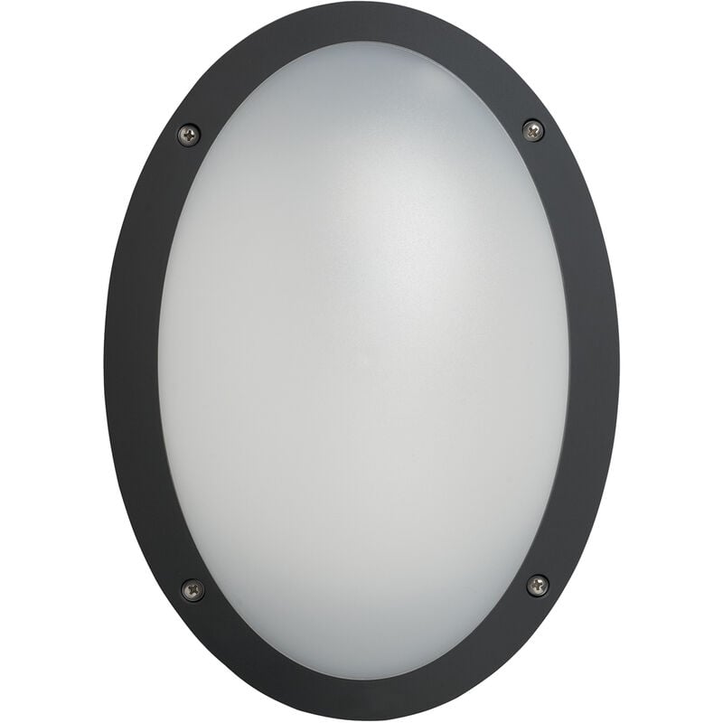 Applique teia Oval IP66 E27 23W Noir