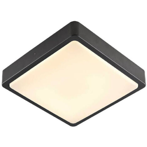 Appliques extérieures LED AINOS applique et plafonnier ext carré anthracite LED 17W 3000K/4000K IP65 - SLV 1003450
