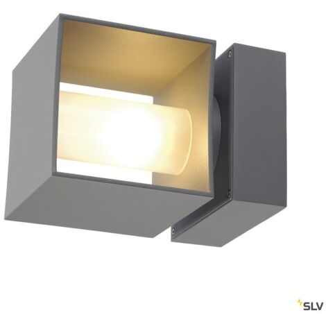 Appliques extérieures SQUARE TURN applique extérieure gris G9/QT14 42W max IP44 - SLV 1000335