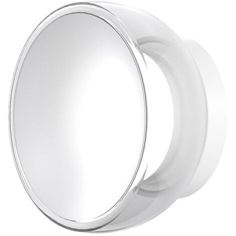 Appliques - Lampade Da Parete Drum Metallo Bianco Vetro 1 Luce Led 8W Calda
