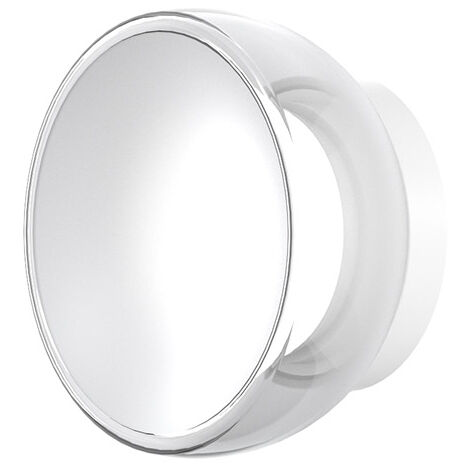 Appliques - Lampade Da Parete Drum Metallo Bianco Vetro 1 Luce Led 8W Calda