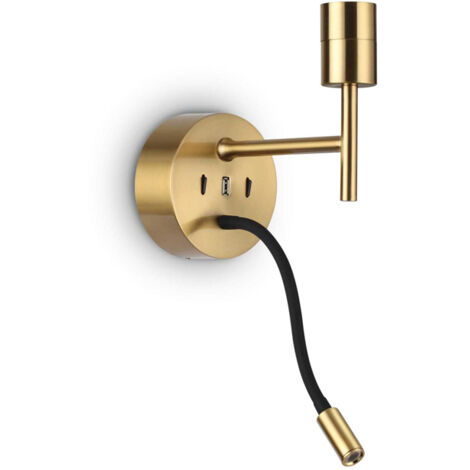 Appliques - Lampade Da Parete Set Metallo Ottone 2 Luci E27