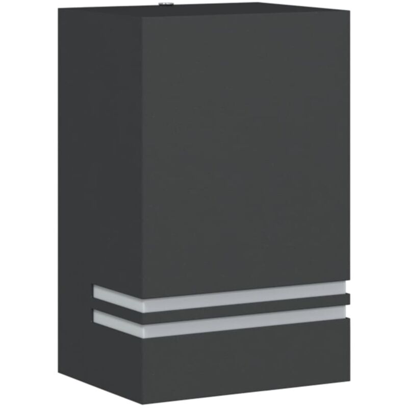 Applique murale d'extérieur noir acier inoxydable vidaXL