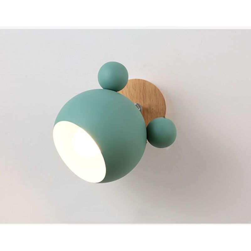 Appliques Murales E27 Enfant Fer & Bois Réglables - Lampe Chevet Décorative pour Chambre Cuisine Salle