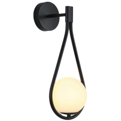 Appliques murales en laiton, applique murale minimaliste en verre avec boule, luminaires de chambre A--