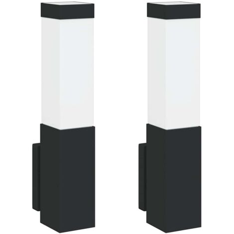 Appliques murales extérieures 2 pcs Noir 10,5 x 6 x 35 cm CFW259062